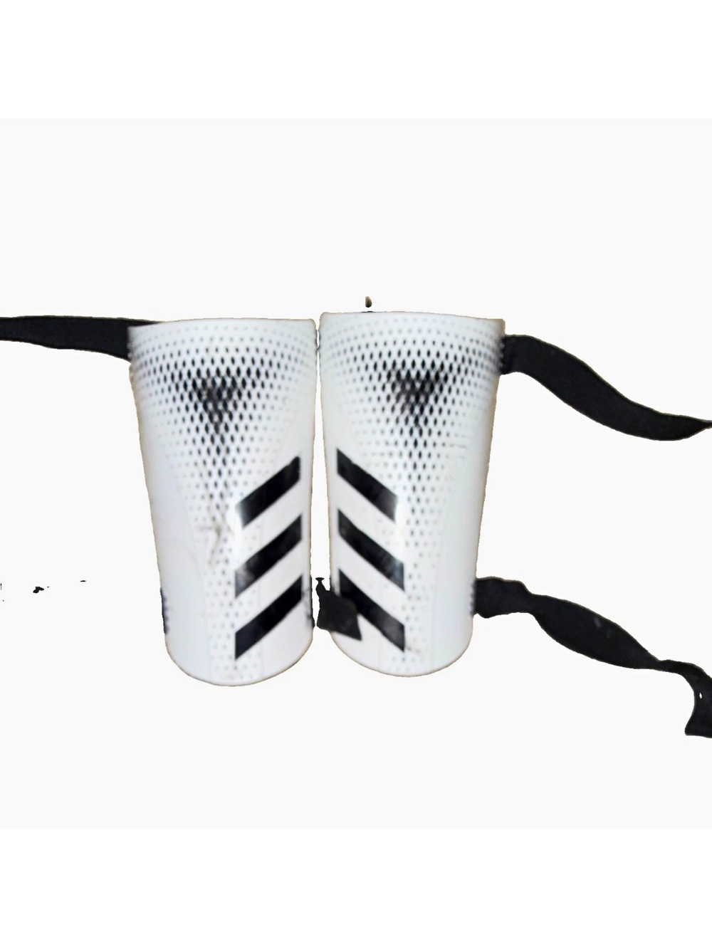 adidas White and Black Men's Soccer Shin Guards